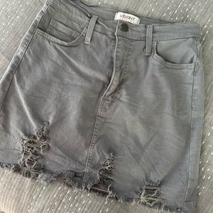 Grey skirt stretch jean material